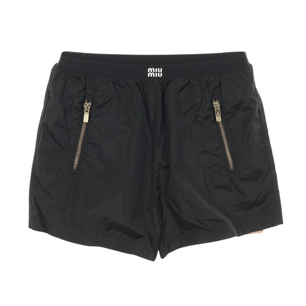 Miu Miu Technical Short Pants #38 polyester Black Women