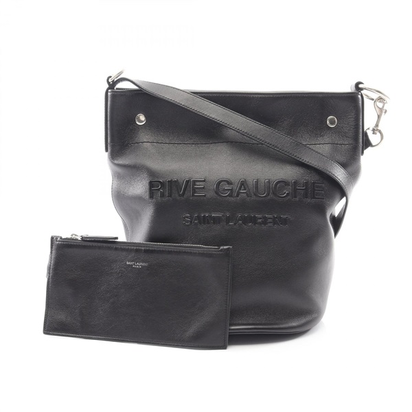 SAINT LAURENT PARIS RIVE GAUCHE Bucket Shoulder Bag 683559 leather Black Used