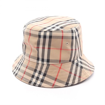 BURBERRY Vintage Check Hat 55cm cotton Beige Multicolor Used unisex