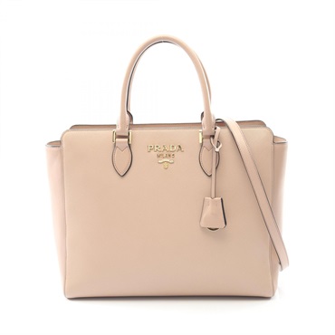 PRADA Tote shoulder crossbody Bag Saffiano leather Pink Used Women
