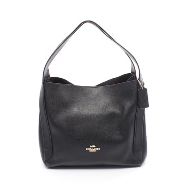 COACH Hadley Hobo Shoulder Bag 73549 leather Black Used Women