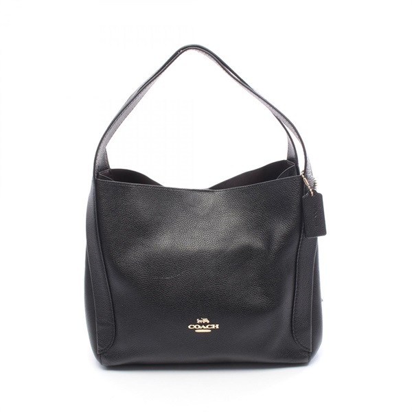 COACH Hadley Hobo Shoulder Bag 73549 leather Black Used Women