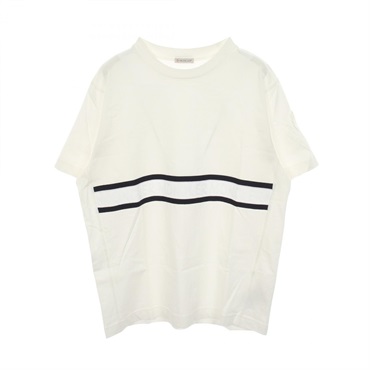 MONCLER Short sleeve Top T-shirt cotton White Navy Used Women size M