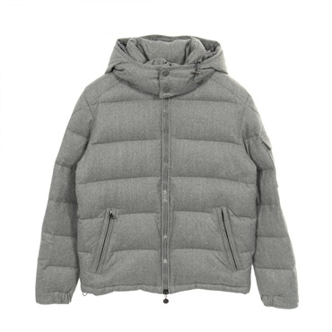 MONCLER MONTGENEVRE Down jacket #2 hoodie wool Gray Used mens