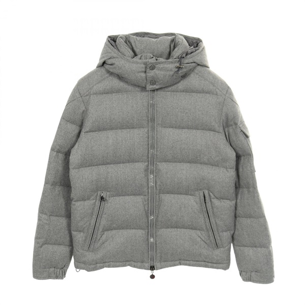 MONCLER MONTGENEVRE Down jacket #2 hoodie wool Gray Used mens