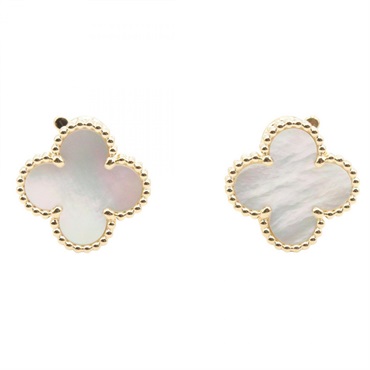 Van Cleef & Arpels Vintage Alhambra Pierced earrings Mother of pearl 18KYG gold