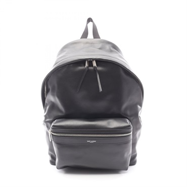 SAINT LAURENT PARIS City Rucksack Backpack 534967 leather Black Used unisex