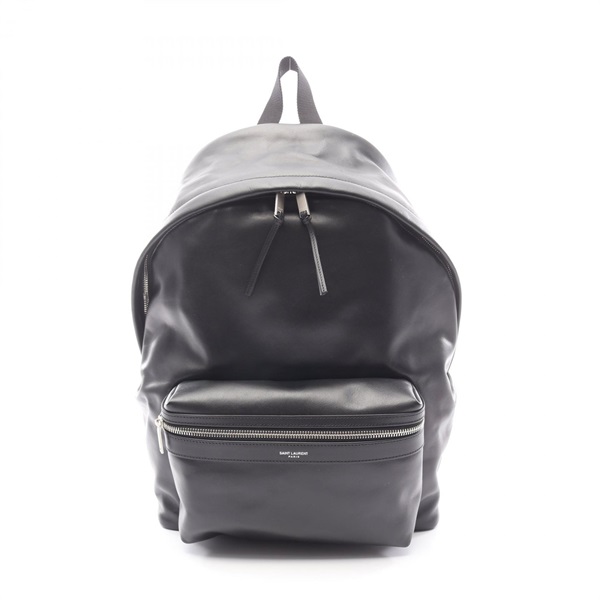 SAINT LAURENT PARIS City Rucksack Backpack 534967 leather Black Used unisex