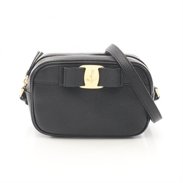 Salvatore Ferragamo Vara ribbon Shoulder Crossbody Bag 21 H498 leather BK Used