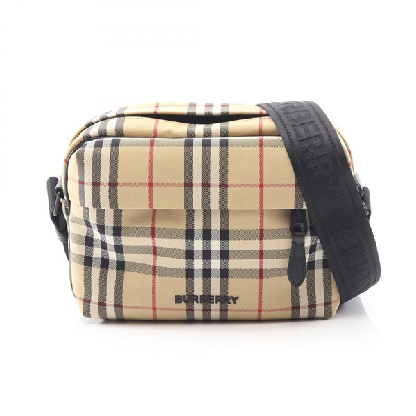 BURBERRY Vintage Check Paddy Shoulder Bag 8069760 Nylon leather Beige Used mens