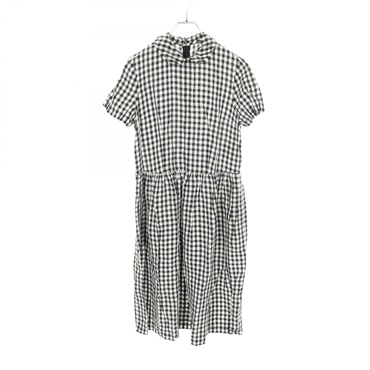 COMME des GARCONS Dress #S short sleeves RI-O003 Cupra check Black White Used