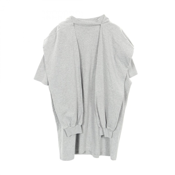 BALENCIAGA Incognito Hooded Layered T-Shirt Tops #1 cotton Gray Used mens