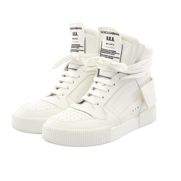 DOLCE & GABBANA Miami DNA high-top Sneakers Shoes #5 leather White Used mens