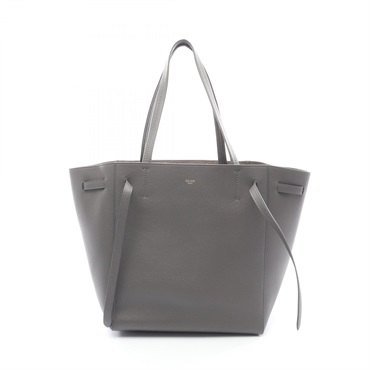 CELINE Cabas Phantom Small Shoulder Tote Bag 189023 leather Gray Used Women