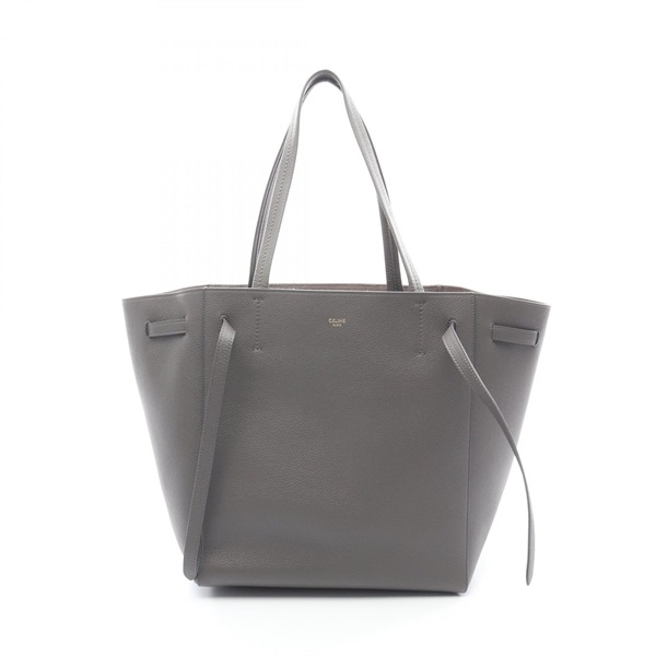 CELINE Cabas Phantom Small Shoulder Tote Bag 189023 leather Gray Used Women