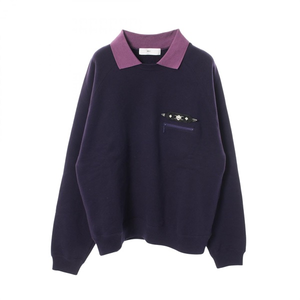 TOGA VIRILIS POLO COLLAR SWEATSHIRT sweat cotton Purple #44 Used mens
