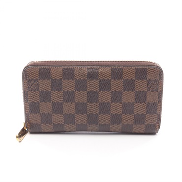 LOUIS VUITTON Zippy Wallet Around long wallet purse N60015 Damier Ebene LV