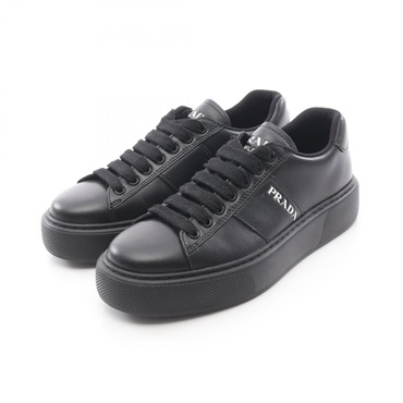 PRADA sneakers 2EG357 leather Black #5 Used mens