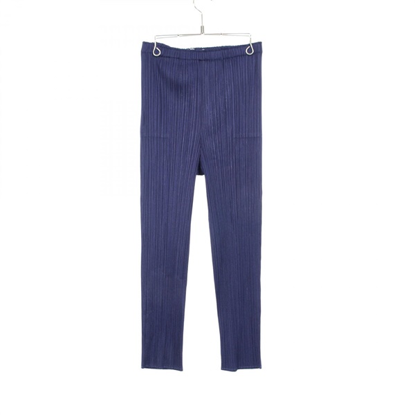 PLEATS PLEASE Pleated Pants #3 PP18-JF124 polyester Navy Used Women
