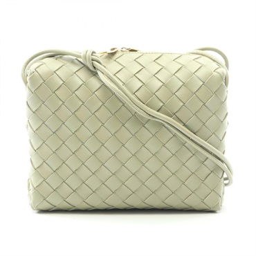 BOTTEGA VENETA Intrecciato Small Camera Shoulder Bag 723548 leather Green Used