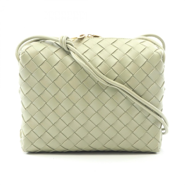 BOTTEGA VENETA Intrecciato Small Camera Shoulder Bag 723548 leather Green Used