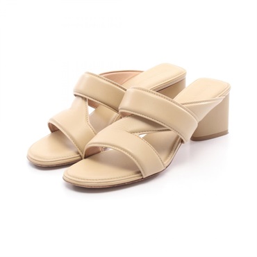 BOTTEGA VENETA THE BAND Mule Sandal leather Beige Used Women size 36
