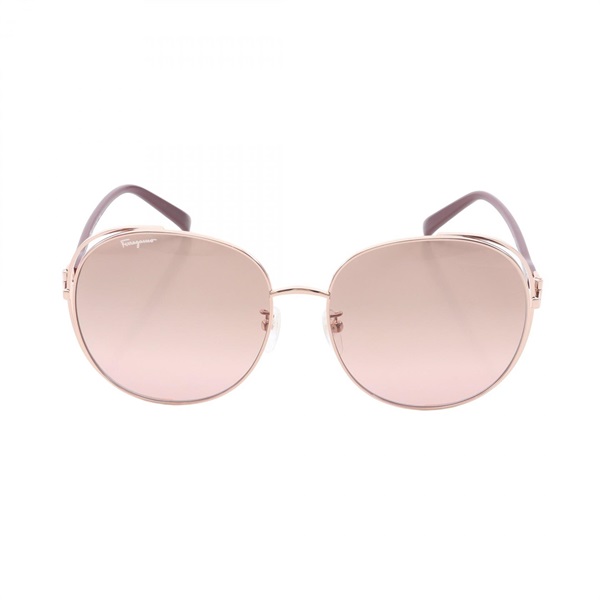 Salvatore Ferragamo Gancini Sunglasses Eyewear metal Gold Used Women