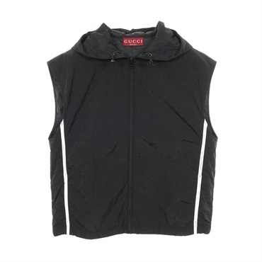 GUCCI GG nylon Vest Sleeveless tops Nylon Black Used Women size M
