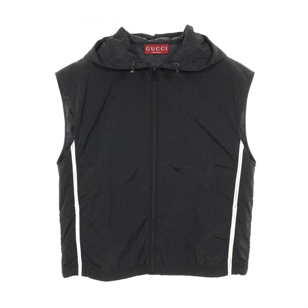 GUCCI GG nylon Vest Sleeveless tops Nylon Black Used Women size M