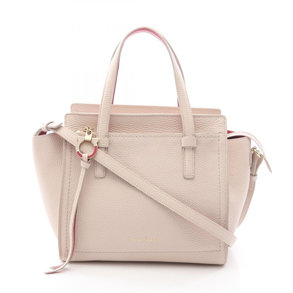 Salvatore Ferragamo AMY Gancini 2Way Shoulder Handbag 21 F478 leather Pink Used
