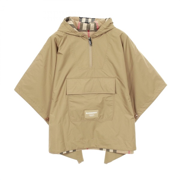 BURBERRY poncho Nylon Beige #L Used Women
