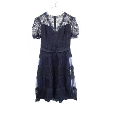 tadashi shoji fatiha floral lace and chiffon dress Item detail