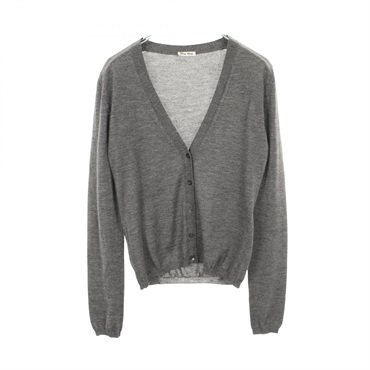 Miu Miu cardigan cashmere silk Gray #40 Used Women