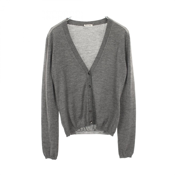 Miu Miu cardigan cashmere silk Gray #40 Used Women