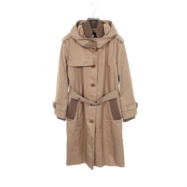 COACH Hooded Trench coat with Hood C6013 cotton Gray #0 Used Women