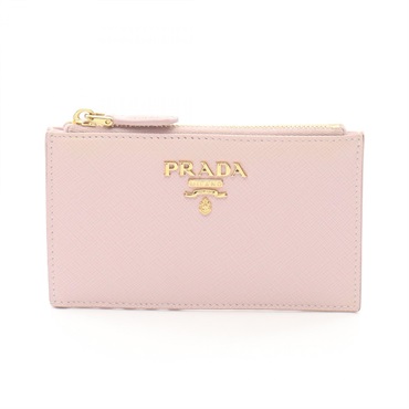 PRADA SAFFIANO METAL Card Coin Case Holder 1MC086 leather Pink Used