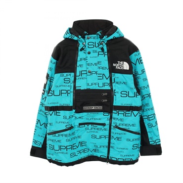 Supreme × THE NORTH FACE Mountain Hoodie Jacket Nylon Blue Black Used mens #S