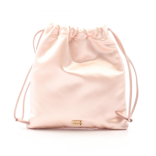 Miu Miu RASO Pouch 5NG010 silk leather Pink Used Women