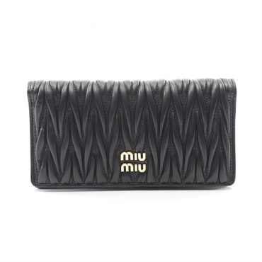 Miu Miu Materasse Bifoldpurse 5MV027 leather Black Used Women