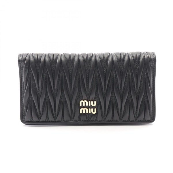 Miu Miu Materasse Bifoldpurse 5MV027 leather Black Used Women