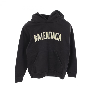 BALENCIAGA Hoodie #10 pullover sweatshirt cotton Black Used Women