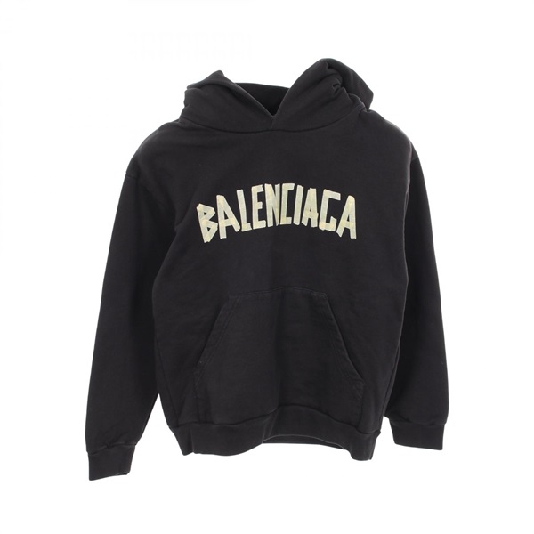 BALENCIAGA Hoodie #10 pullover sweatshirt cotton Black Used Women