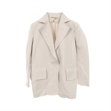 MAX MARA tailored jacket #34 blouson Fabric cotton Beige Used Women