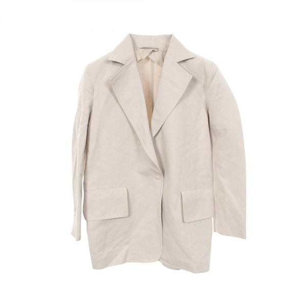MAX MARA tailored jacket #34 blouson Fabric cotton Beige Used Women