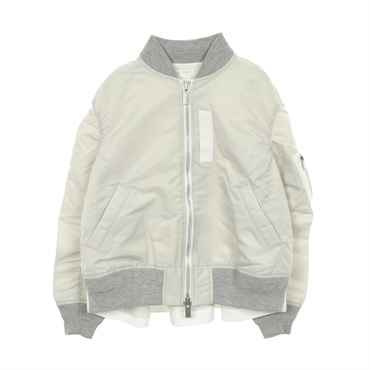 Sacai Nylon Twill Zip up Jacket Blouson Gray Used mens size 2