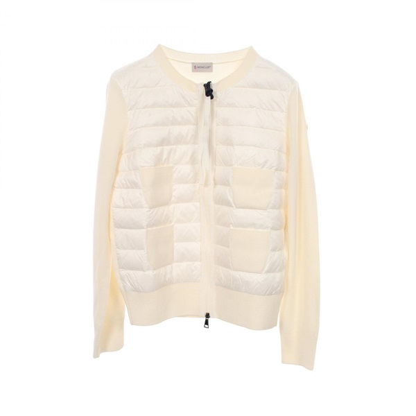 MONCLER cardigan Down jacket #S Nylon wool White Used Women