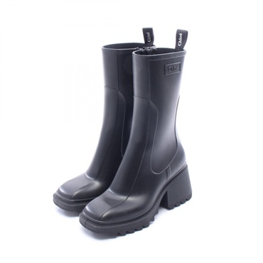 Chloe BETTY Rain Boots shoes rubber Black Used Women size 35