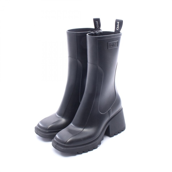 Chloe BETTY Rain Boots shoes rubber Black Used Women size 35
