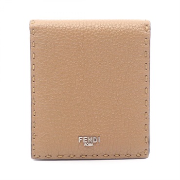 FENDI Selleria Bifold Wallet Purse 7M0193 leather Brown Used Women