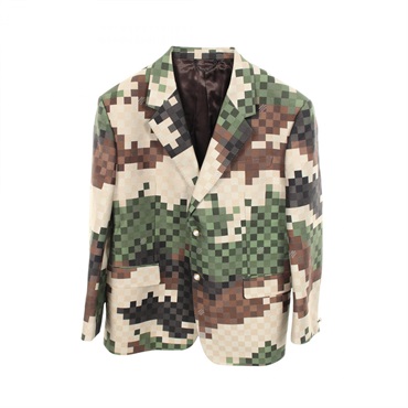 LOUIS VUITTON Damoflage Tailored Jacket Blazer #54 cotton Beige Khaki Used mens